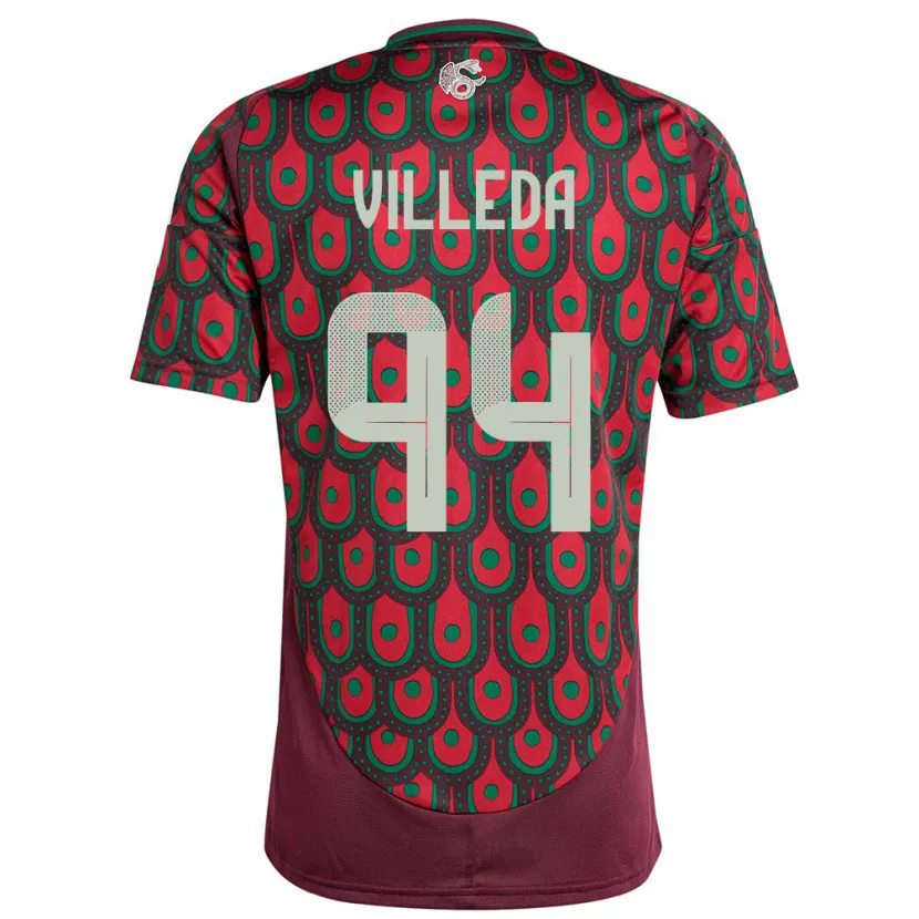 Danxen Herren Mexiko Melany Villeda #94 Kastanienbraun Heimtrikot Trikot 24-26 T-Shirt