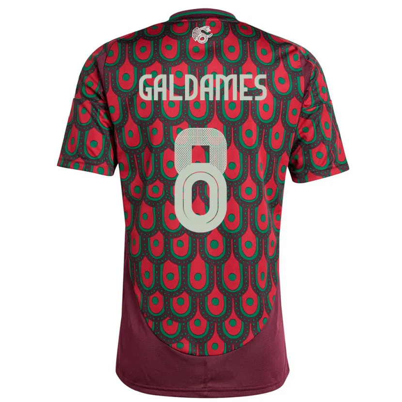 Danxen Herren Mexiko Benjamin Galdames #8 Kastanienbraun Heimtrikot Trikot 24-26 T-Shirt