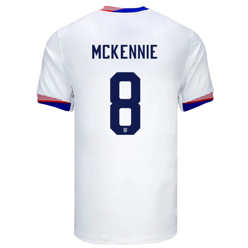 Danxen Herren Vereinigte Staaten Weston Mckennie #8 Weiß Heimtrikot Trikot 24-26 T-Shirt