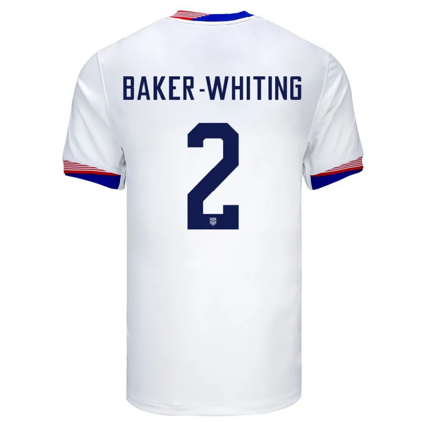 Danxen Herren Vereinigte Staaten Reed Baker Whiting #2 Weiß Heimtrikot Trikot 24-26 T-Shirt