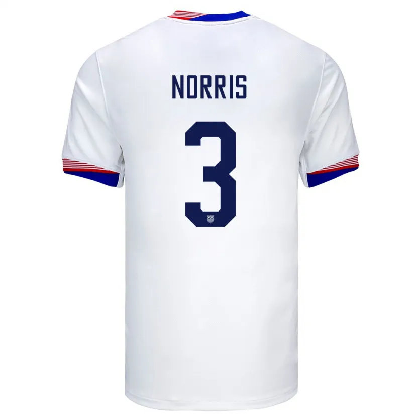 Danxen Herren Vereinigte Staaten Nolan Norris #3 Weiß Heimtrikot Trikot 24-26 T-Shirt