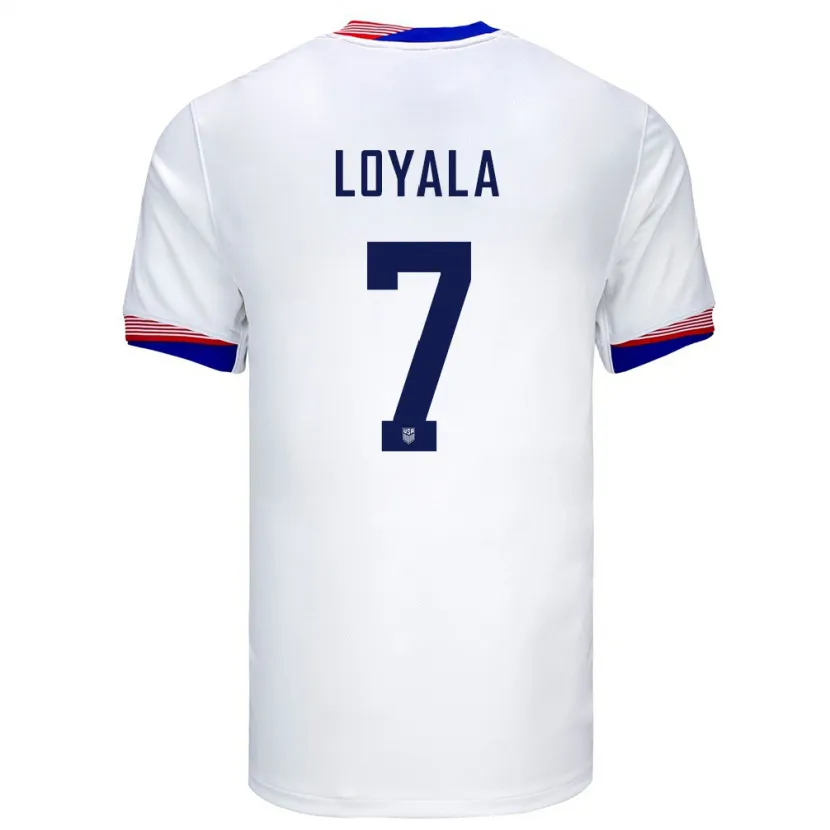 Danxen Herren Vereinigte Staaten Favian Loyala #7 Weiß Heimtrikot Trikot 24-26 T-Shirt