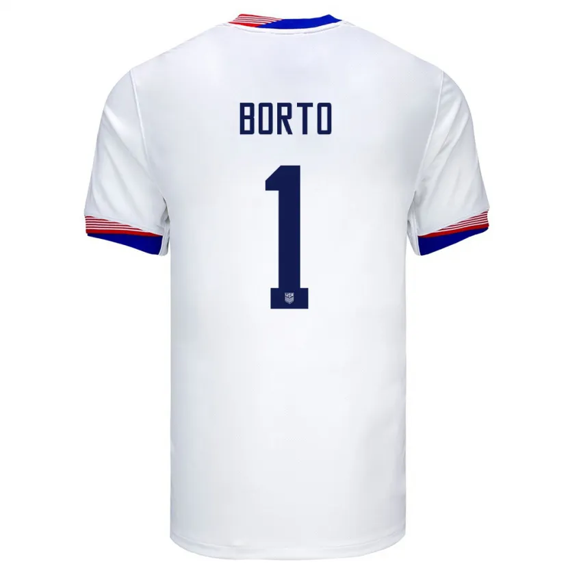 Danxen Herren Vereinigte Staaten Alexander Borto #1 Weiß Heimtrikot Trikot 24-26 T-Shirt