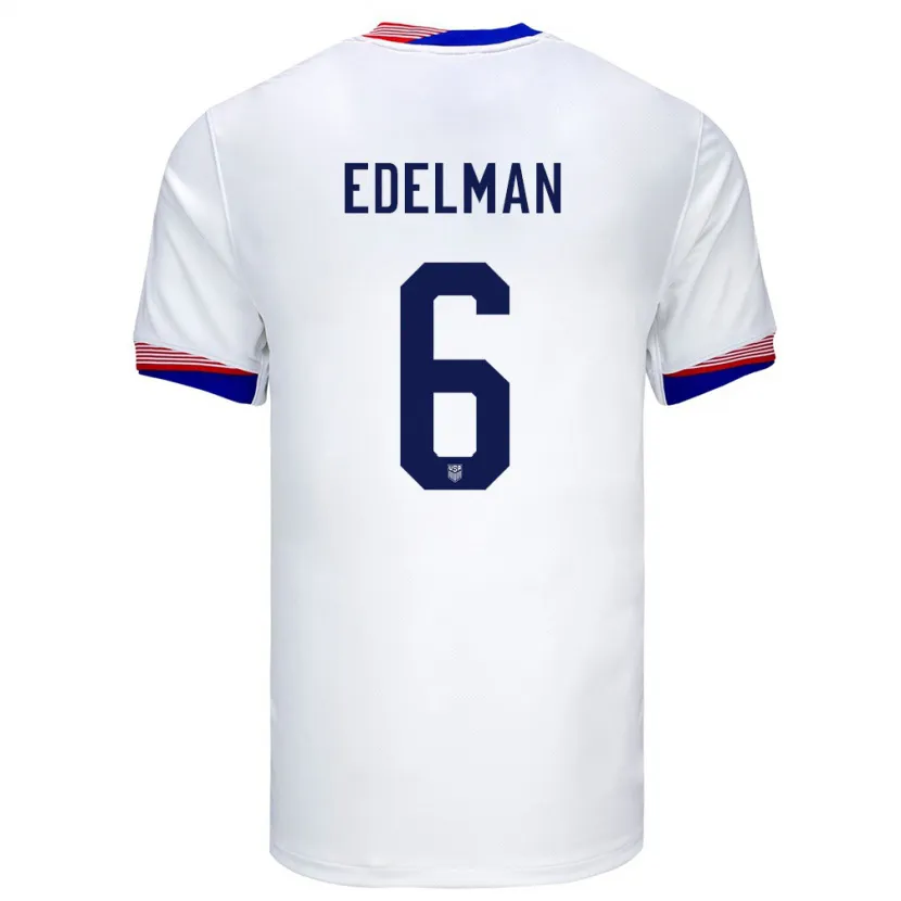 Danxen Herren Vereinigte Staaten Daniel Edelman #6 Weiß Heimtrikot Trikot 24-26 T-Shirt