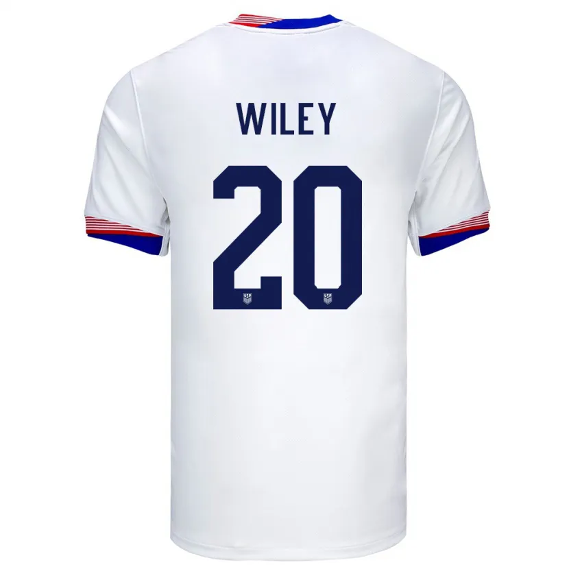 Danxen Herren Vereinigte Staaten Caleb Wiley #20 Weiß Heimtrikot Trikot 24-26 T-Shirt