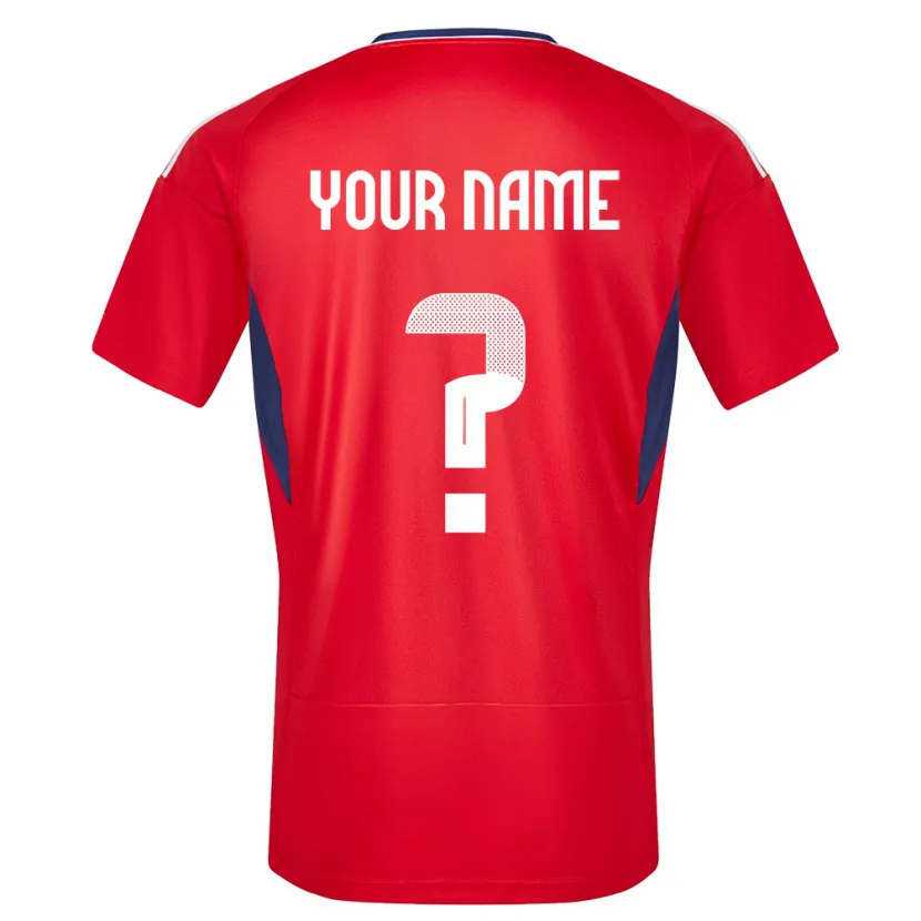 Danxen Herren Costa Rica Ihren Namen #0 Rot Heimtrikot Trikot 24-26 T-Shirt