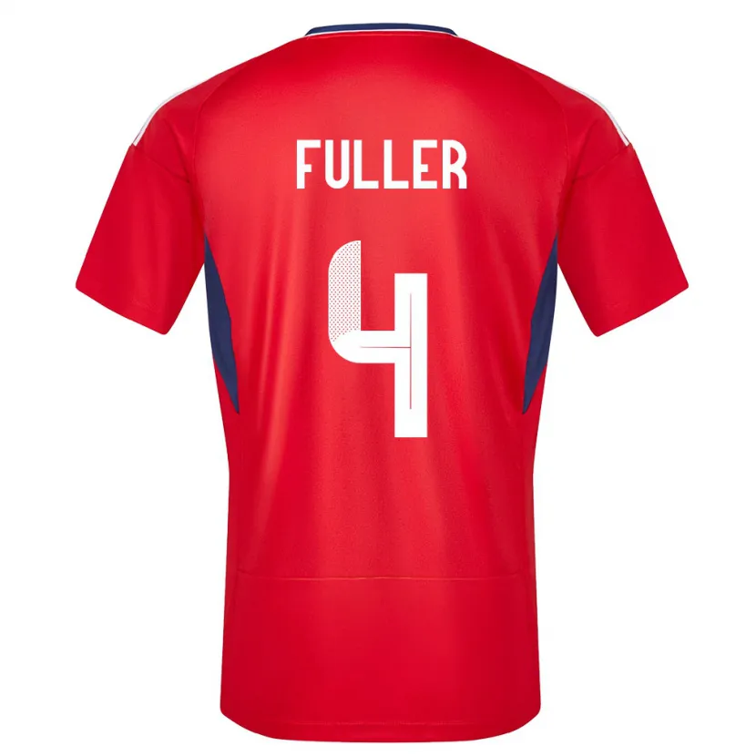 Danxen Herren Costa Rica Keysher Fuller #4 Rot Heimtrikot Trikot 24-26 T-Shirt