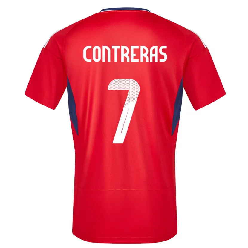 Danxen Herren Costa Rica Anthony Contreras #7 Rot Heimtrikot Trikot 24-26 T-Shirt