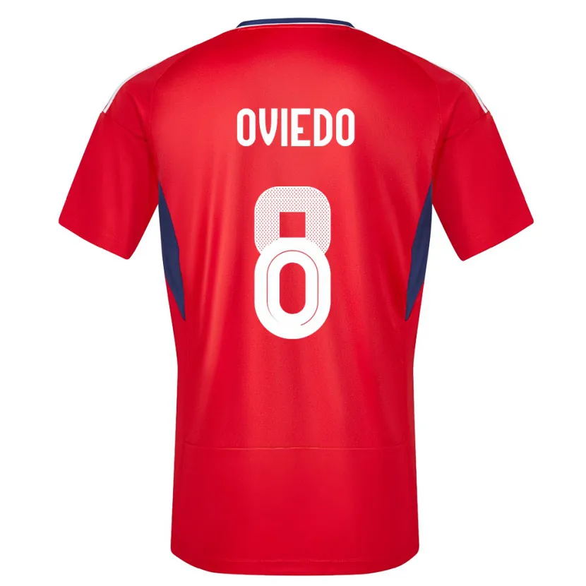 Danxen Herren Costa Rica Bryan Oviedo #8 Rot Heimtrikot Trikot 24-26 T-Shirt