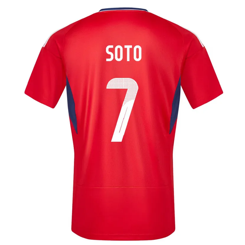 Danxen Herren Costa Rica Andrey Soto #7 Rot Heimtrikot Trikot 24-26 T-Shirt