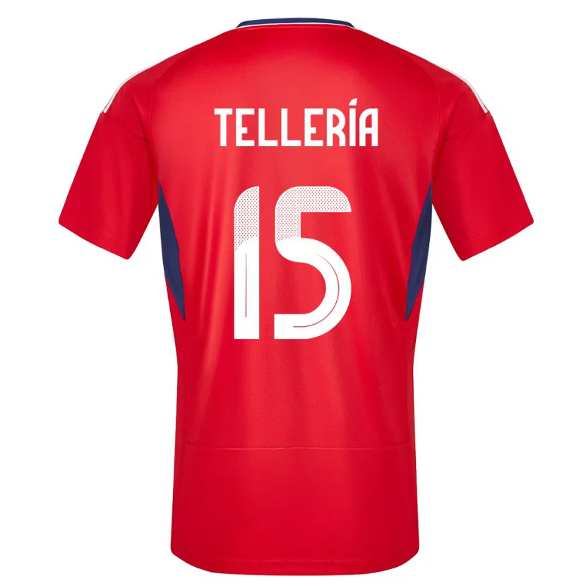 Danxen Herren Costa Rica Jostin Telleria #15 Rot Heimtrikot Trikot 24-26 T-Shirt