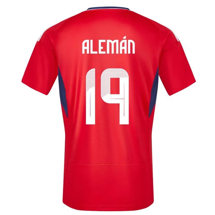 Danxen Herren Costa Rica Fabricio Aleman #19 Rot Heimtrikot Trikot 24-26 T-Shirt