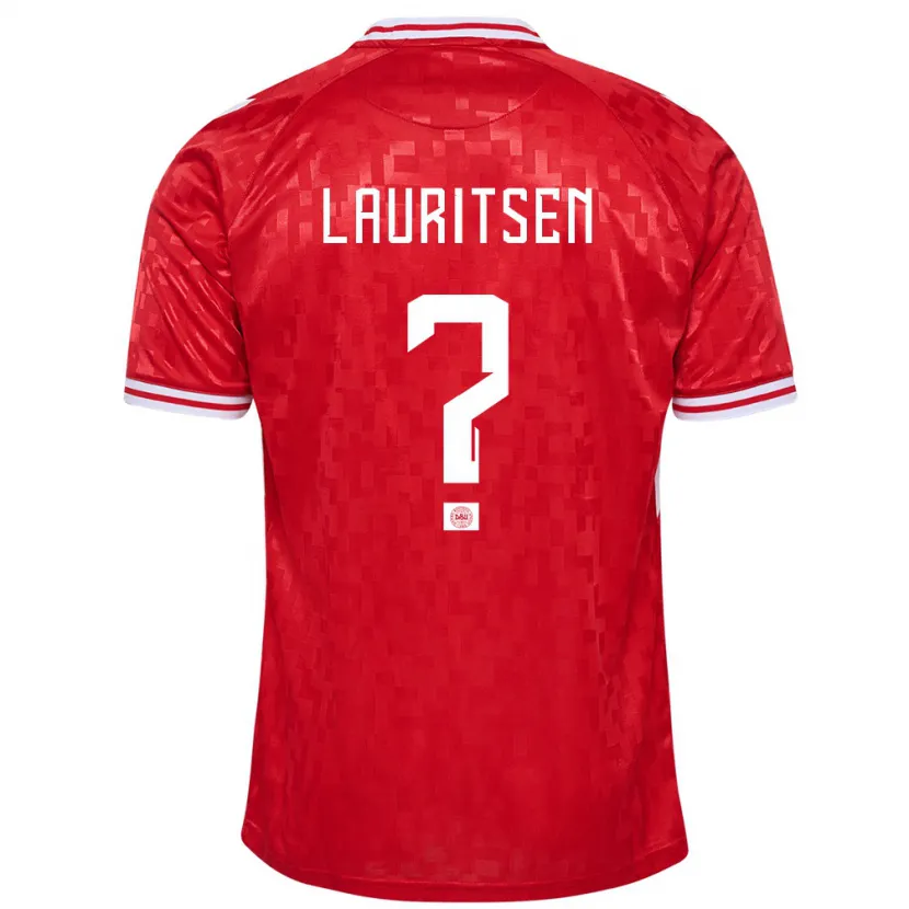 Danxen Herren Dänemark Mads Lauritsen #0 Rot Heimtrikot Trikot 24-26 T-Shirt
