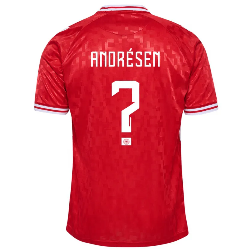 Danxen Herren Dänemark Aske Andrésen #0 Rot Heimtrikot Trikot 24-26 T-Shirt