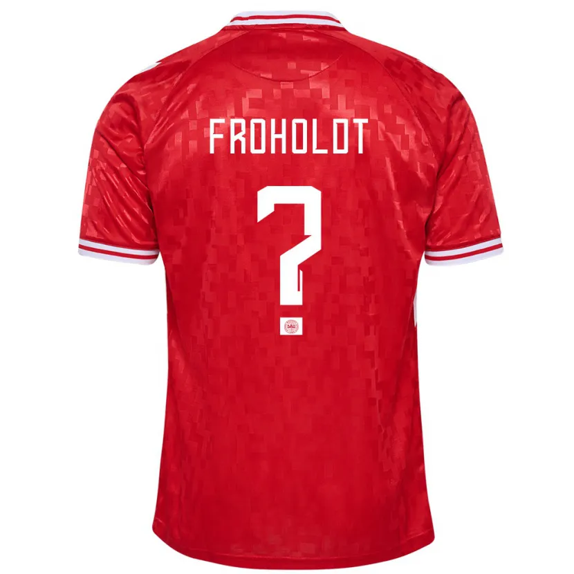 Danxen Herren Dänemark Victor Froholdt #0 Rot Heimtrikot Trikot 24-26 T-Shirt