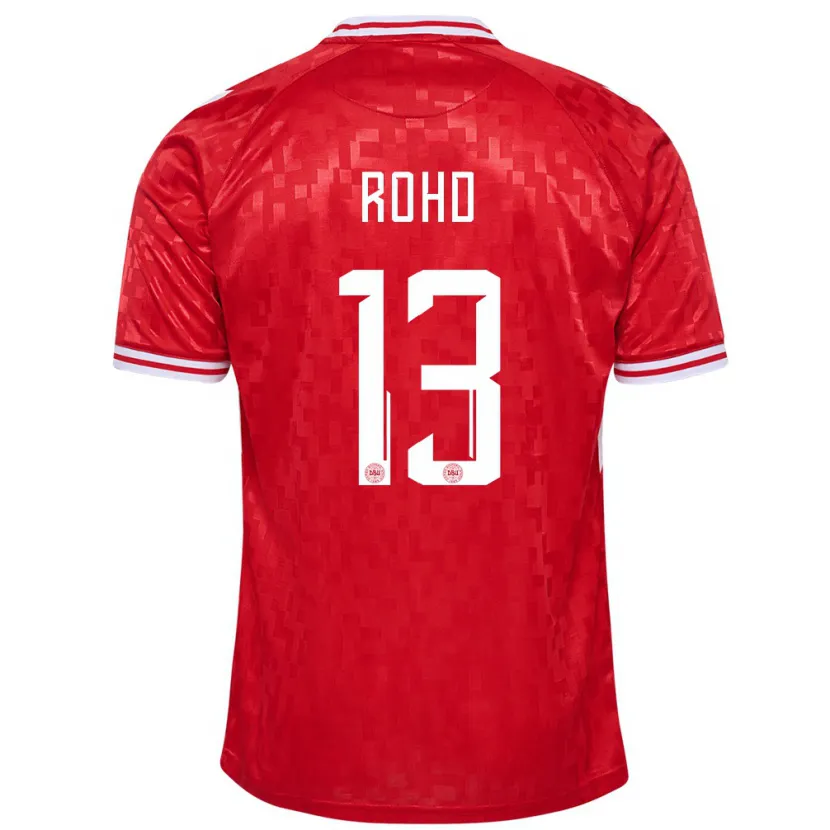 Danxen Herren Dänemark Emil Rohd #13 Rot Heimtrikot Trikot 24-26 T-Shirt