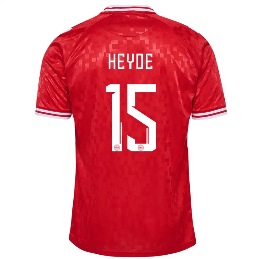 Danxen Herren Dänemark Malte Heyde #15 Rot Heimtrikot Trikot 24-26 T-Shirt