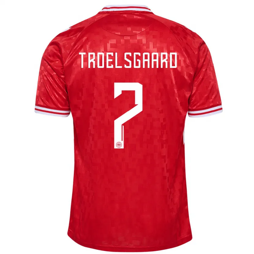 Danxen Herren Dänemark Sanne Troelsgaard #7 Rot Heimtrikot Trikot 24-26 T-Shirt