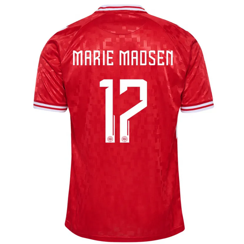 Danxen Herren Dänemark Rikke Marie Madsen #17 Rot Heimtrikot Trikot 24-26 T-Shirt