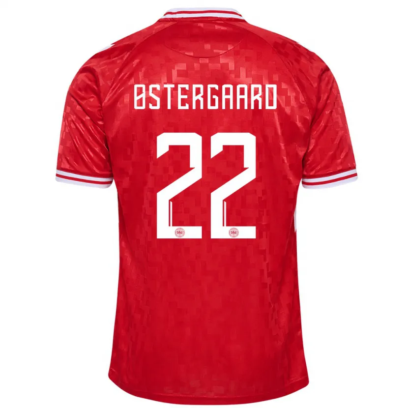 Danxen Herren Dänemark Maja Bay Østergaard #22 Rot Heimtrikot Trikot 24-26 T-Shirt