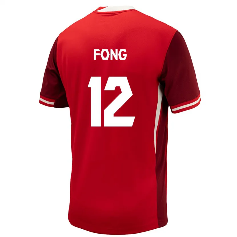Danxen Herren Kanada Aidan Fong #12 Rot Heimtrikot Trikot 24-26 T-Shirt