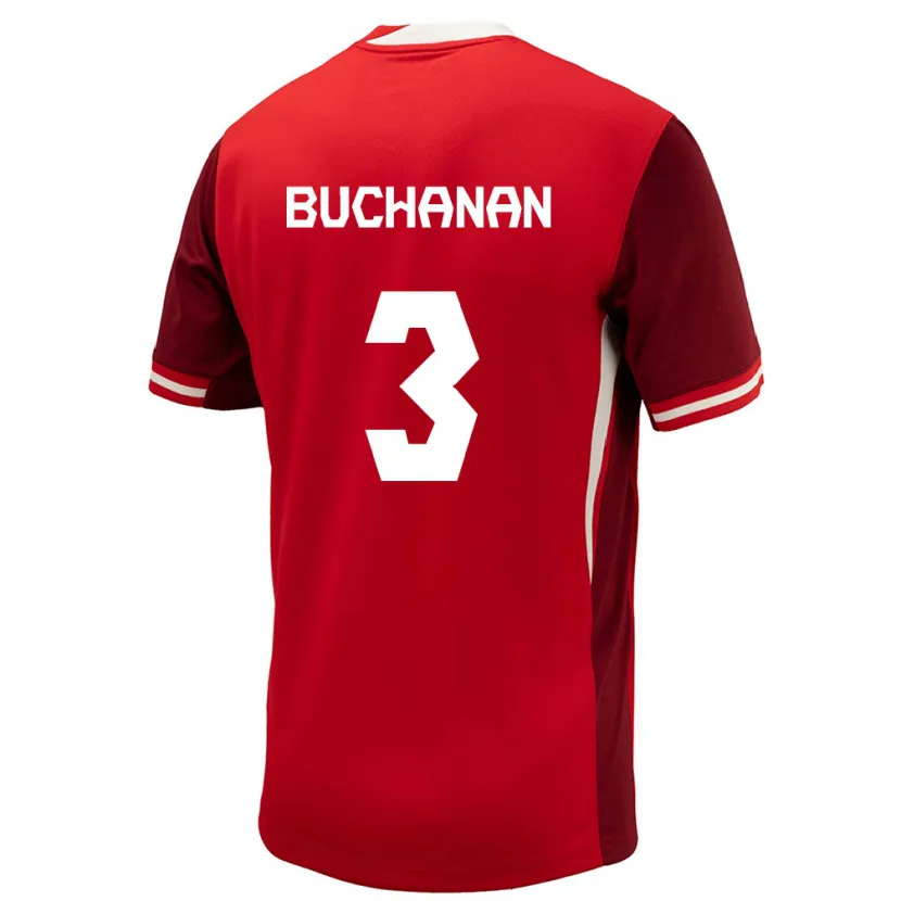 Danxen Herren Kanada Kadeisha Buchanan #3 Rot Heimtrikot Trikot 24-26 T-Shirt