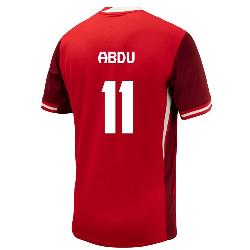 Danxen Herren Kanada Latifah Abdu #11 Rot Heimtrikot Trikot 24-26 T-Shirt