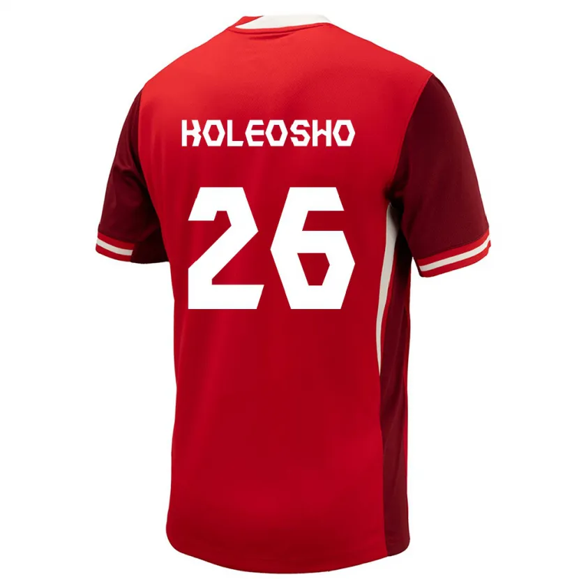 Danxen Herren Kanada Luca Koleosho #26 Rot Heimtrikot Trikot 24-26 T-Shirt