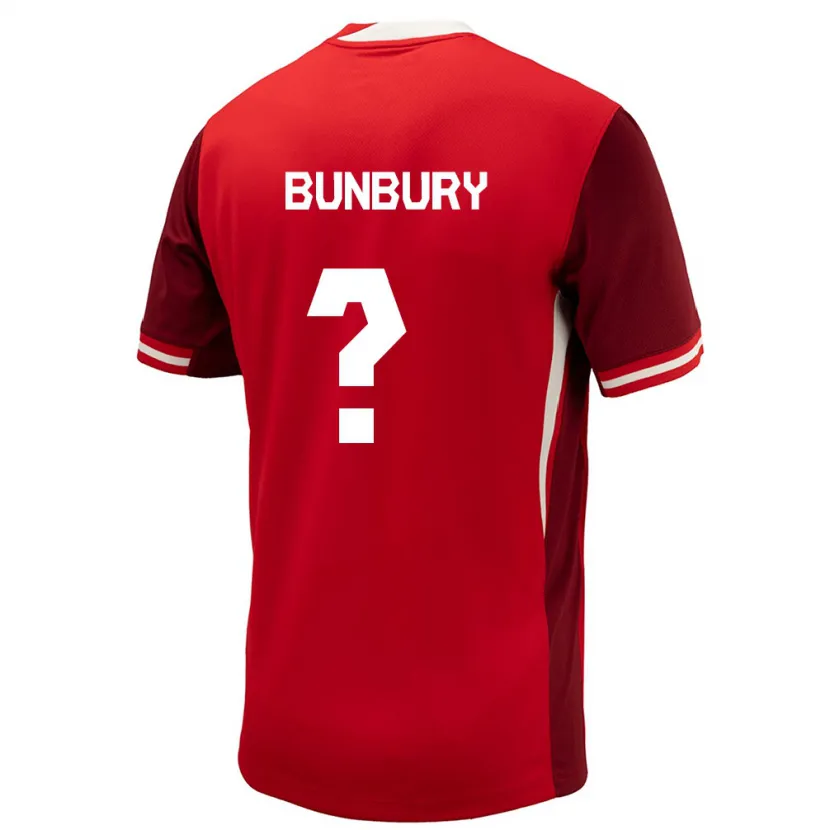 Danxen Herren Kanada Mataeo Bunbury #0 Rot Heimtrikot Trikot 24-26 T-Shirt