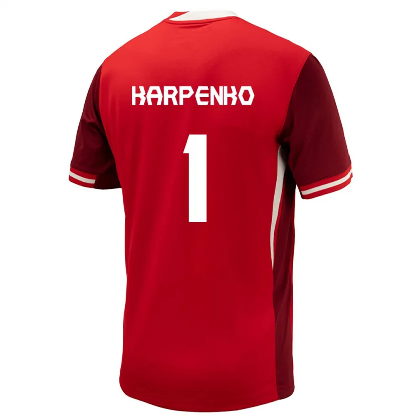 Danxen Herren Kanada Anna Karpenko #1 Rot Heimtrikot Trikot 24-26 T-Shirt