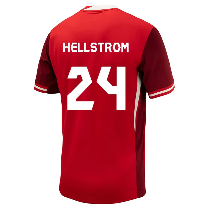 Danxen Herren Kanada Jenna Hellstrom #24 Rot Heimtrikot Trikot 24-26 T-Shirt