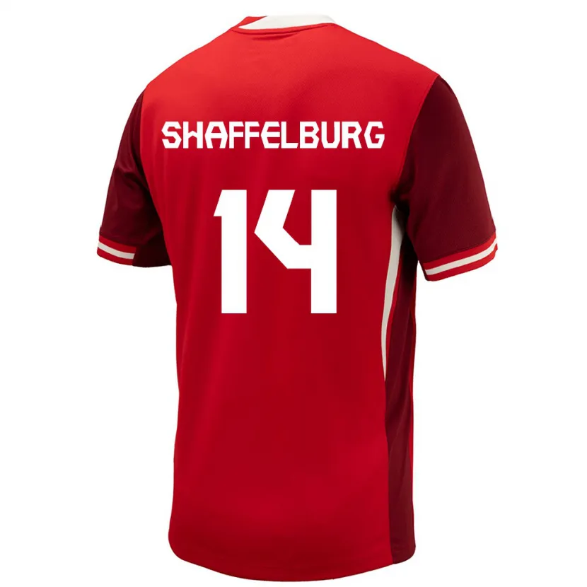 Danxen Herren Kanada Jacob Shaffelburg #14 Rot Heimtrikot Trikot 24-26 T-Shirt