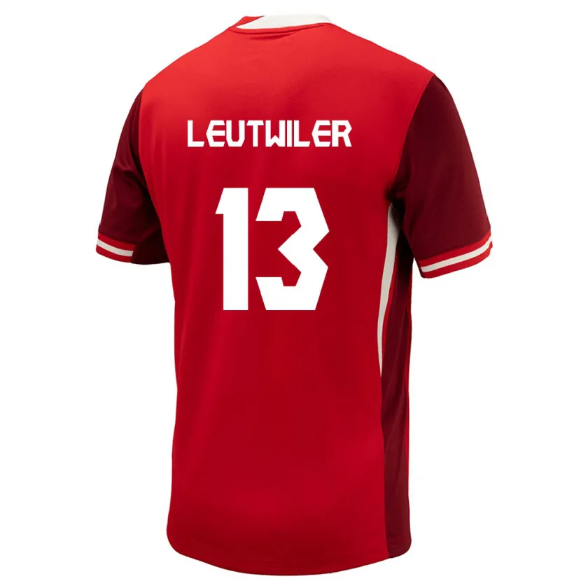 Danxen Herren Kanada Jayson Leutwiler #13 Rot Heimtrikot Trikot 24-26 T-Shirt