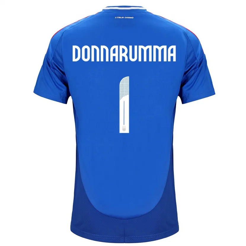 Danxen Herren Italien Gianluigi Donnarumma #1 Blau Heimtrikot Trikot 24-26 T-Shirt