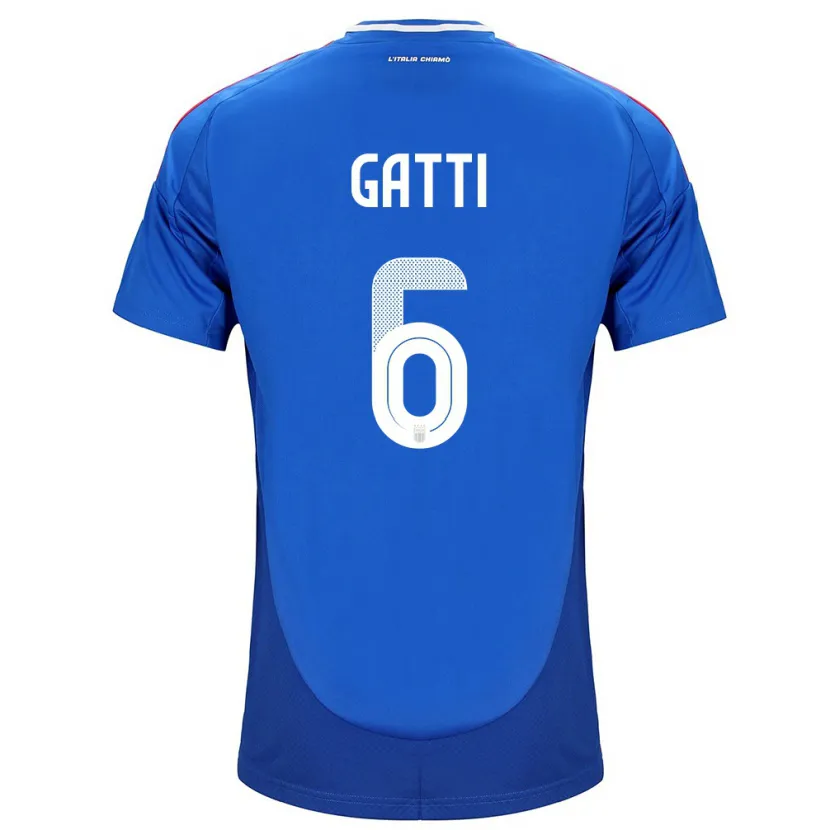 Danxen Herren Italien Federico Gatti #6 Blau Heimtrikot Trikot 24-26 T-Shirt