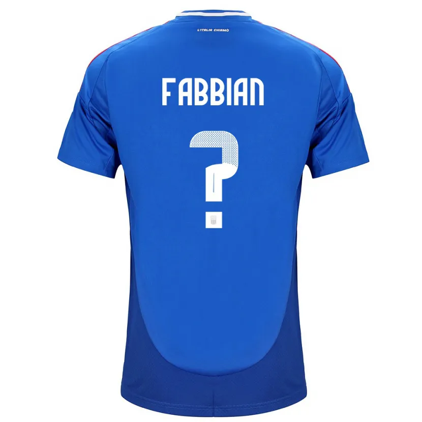 Danxen Herren Italien Giovanni Fabbian #0 Blau Heimtrikot Trikot 24-26 T-Shirt
