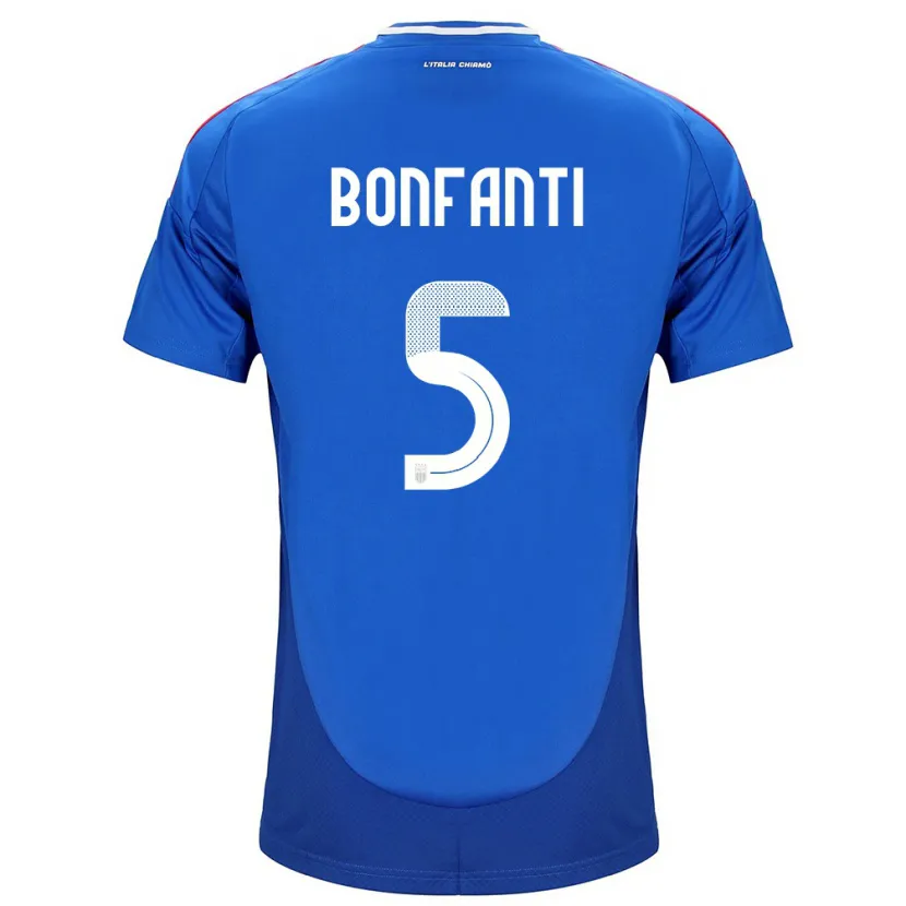 Danxen Herren Italien Giovanni Bonfanti #5 Blau Heimtrikot Trikot 24-26 T-Shirt
