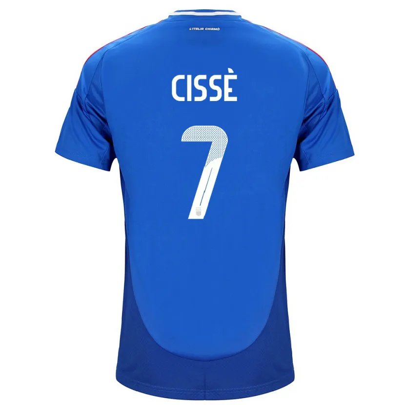 Danxen Herren Italien Alphadjo Cissè #7 Blau Heimtrikot Trikot 24-26 T-Shirt
