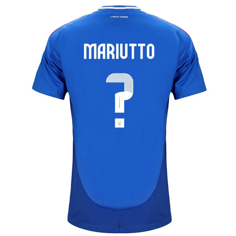Danxen Herren Italien Francesco Mariutto #0 Blau Heimtrikot Trikot 24-26 T-Shirt