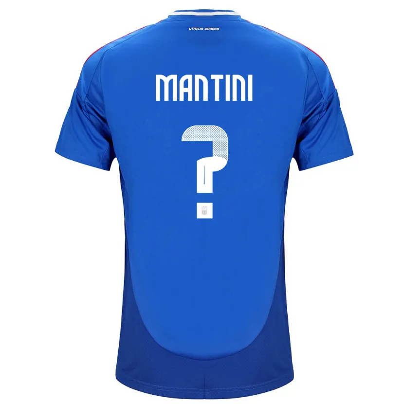Danxen Herren Italien Matteo Mantini #0 Blau Heimtrikot Trikot 24-26 T-Shirt