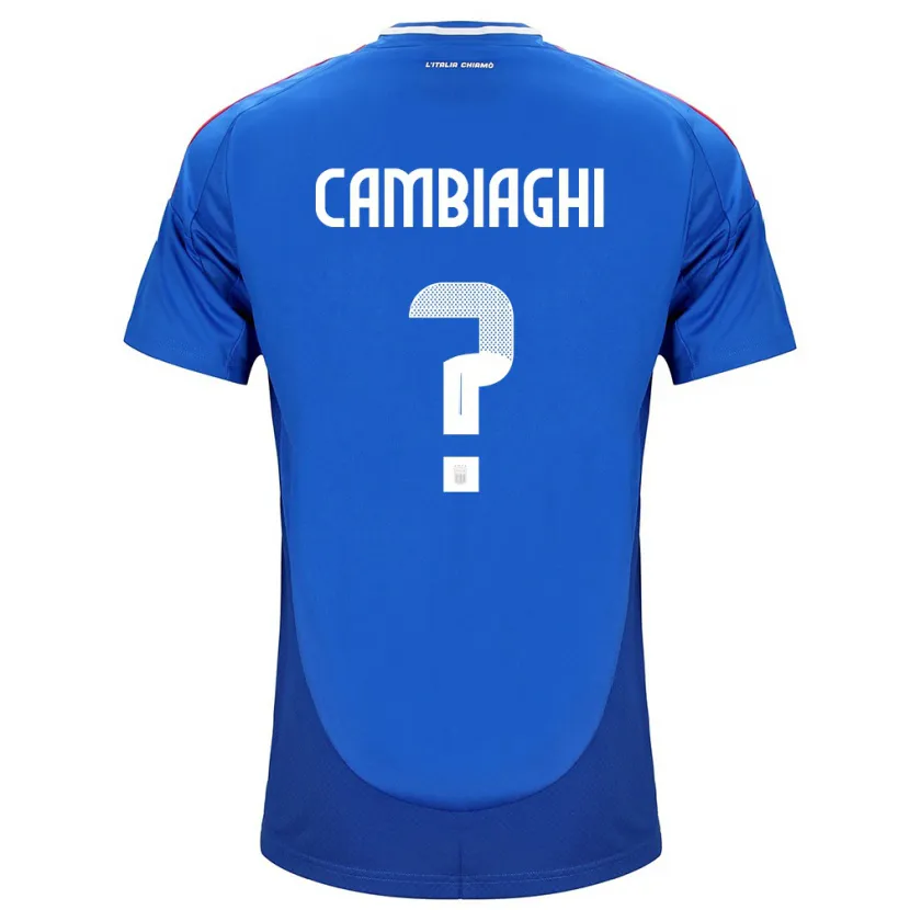 Danxen Herren Italien Michela Cambiaghi #0 Blau Heimtrikot Trikot 24-26 T-Shirt