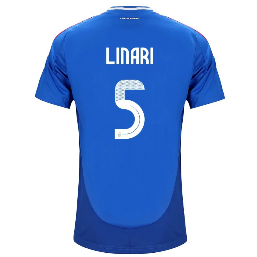 Danxen Herren Italien Elena Linari #5 Blau Heimtrikot Trikot 24-26 T-Shirt