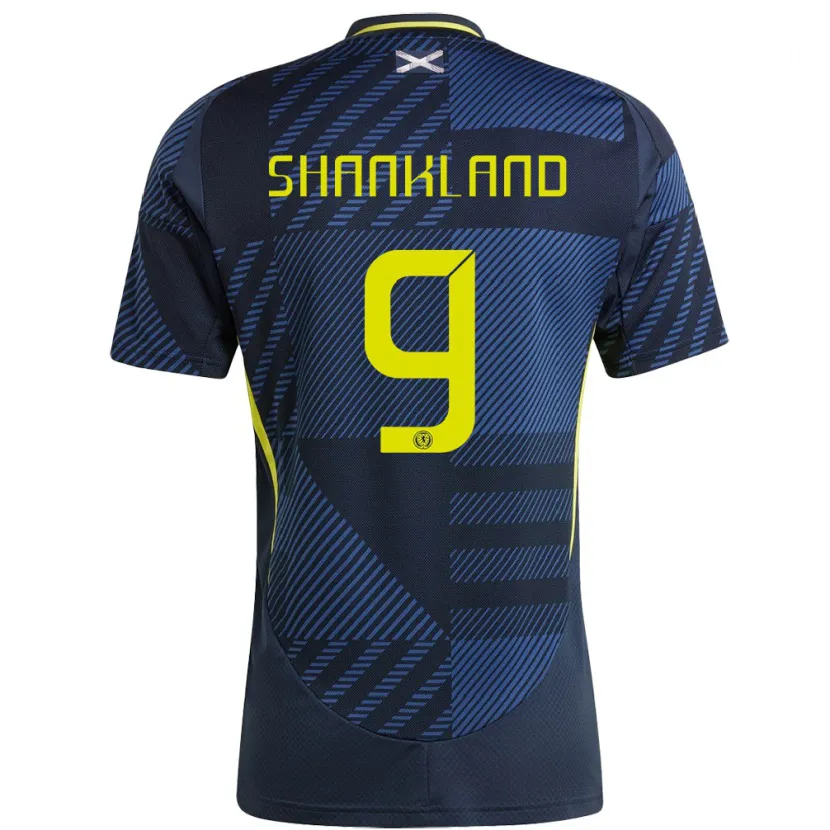Danxen Herren Schottland Lawrence Shankland #9 Dunkelblau Heimtrikot Trikot 24-26 T-Shirt