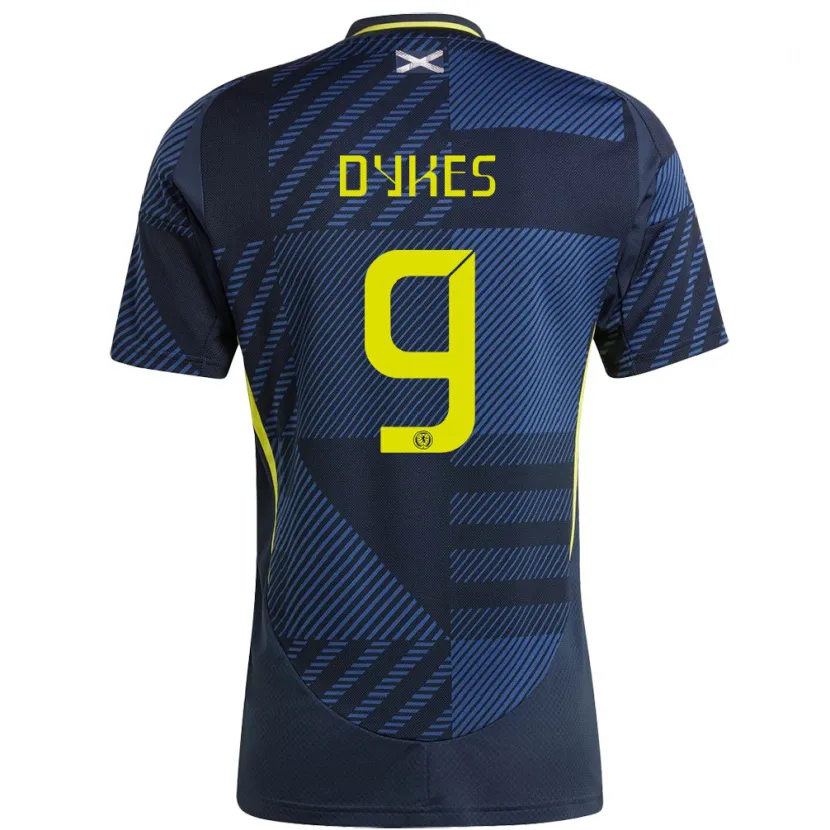 Danxen Herren Schottland Lyndon Dykes #9 Dunkelblau Heimtrikot Trikot 24-26 T-Shirt