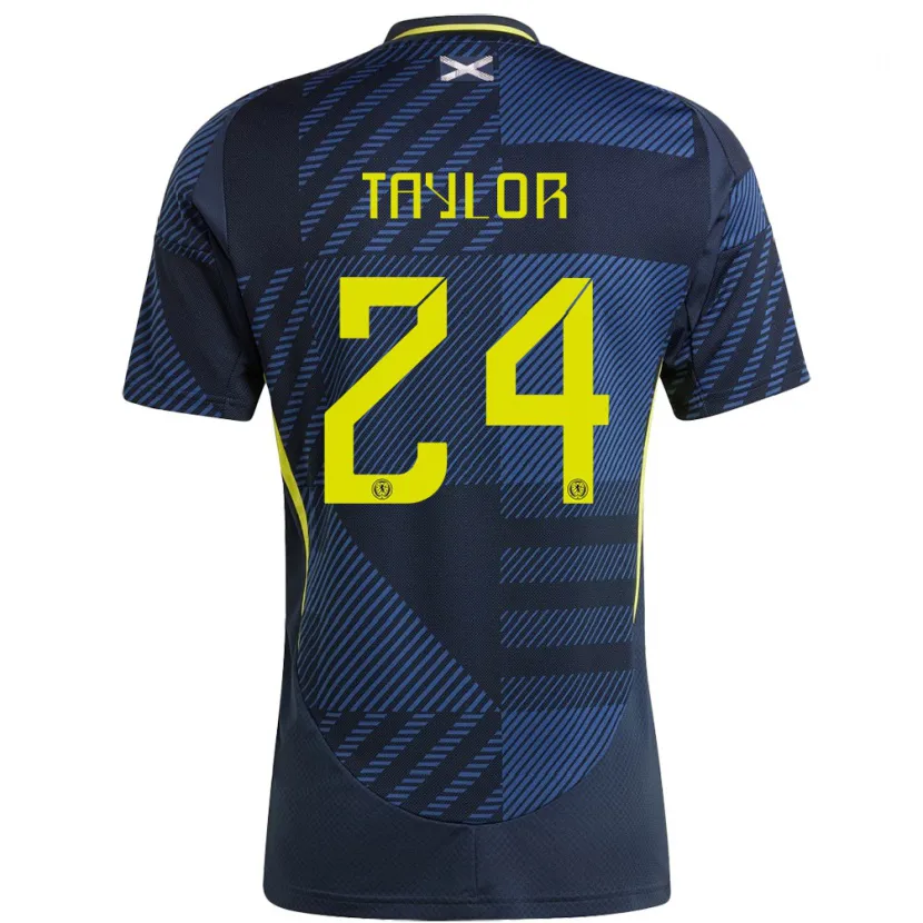 Danxen Herren Schottland Greg Taylor #24 Dunkelblau Heimtrikot Trikot 24-26 T-Shirt