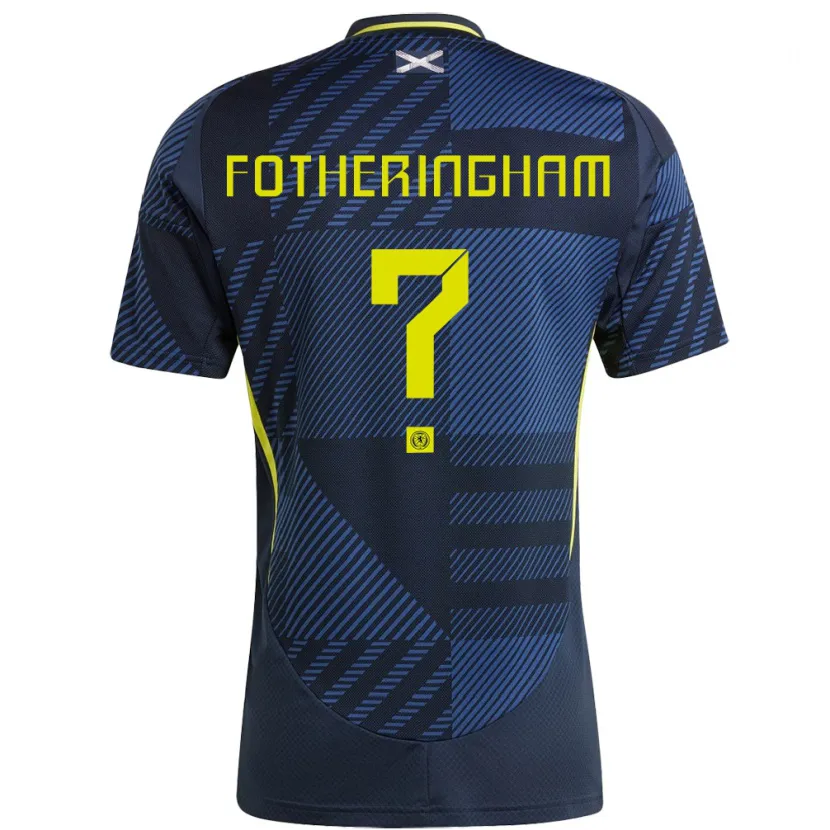 Danxen Herren Schottland Kai Fotheringham #0 Dunkelblau Heimtrikot Trikot 24-26 T-Shirt