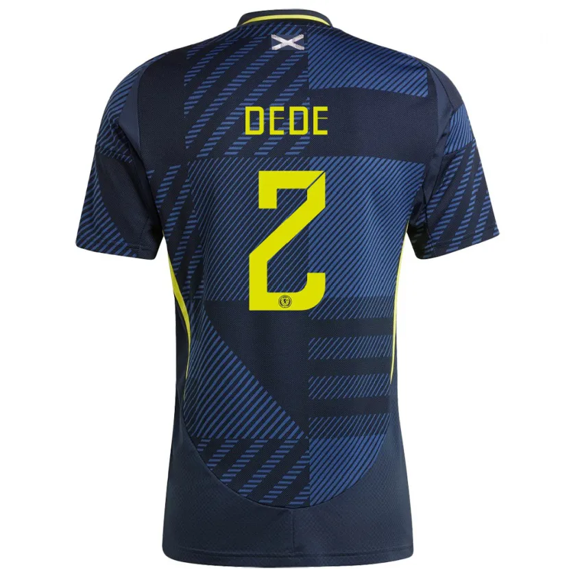 Danxen Herren Schottland Josh Dede #2 Dunkelblau Heimtrikot Trikot 24-26 T-Shirt