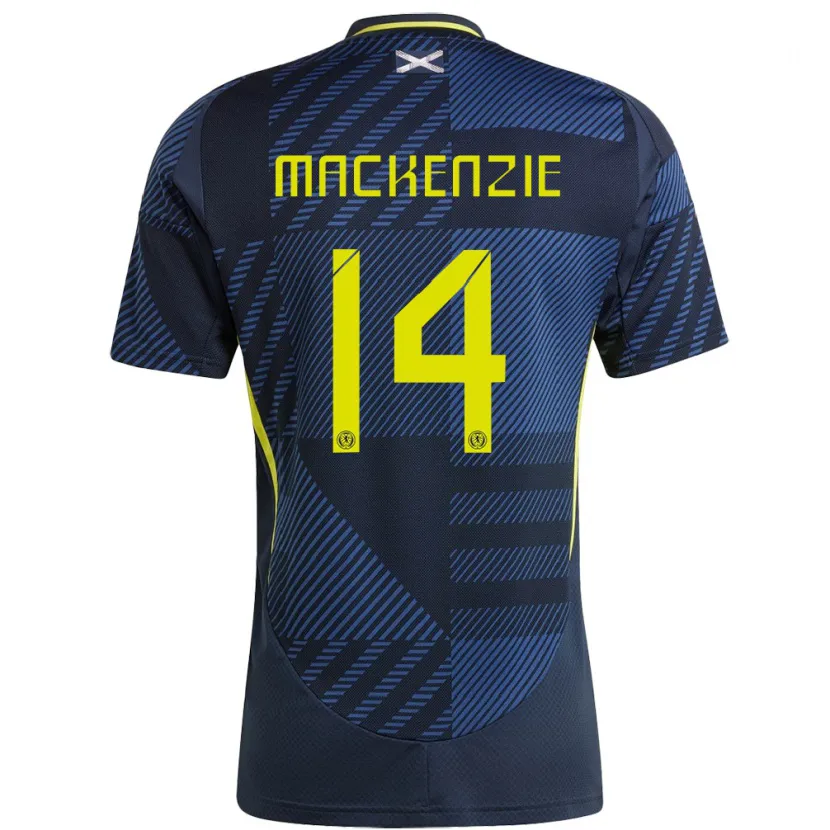 Danxen Herren Schottland Magnus Mackenzie #14 Dunkelblau Heimtrikot Trikot 24-26 T-Shirt