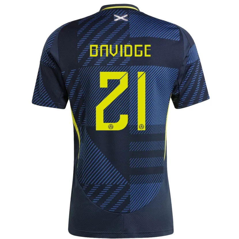 Danxen Herren Schottland Alfie Bavidge #21 Dunkelblau Heimtrikot Trikot 24-26 T-Shirt
