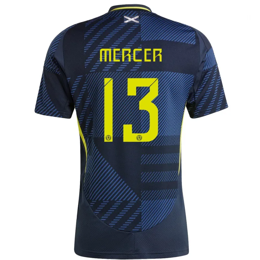 Danxen Herren Schottland Jamie Mercer #13 Dunkelblau Heimtrikot Trikot 24-26 T-Shirt